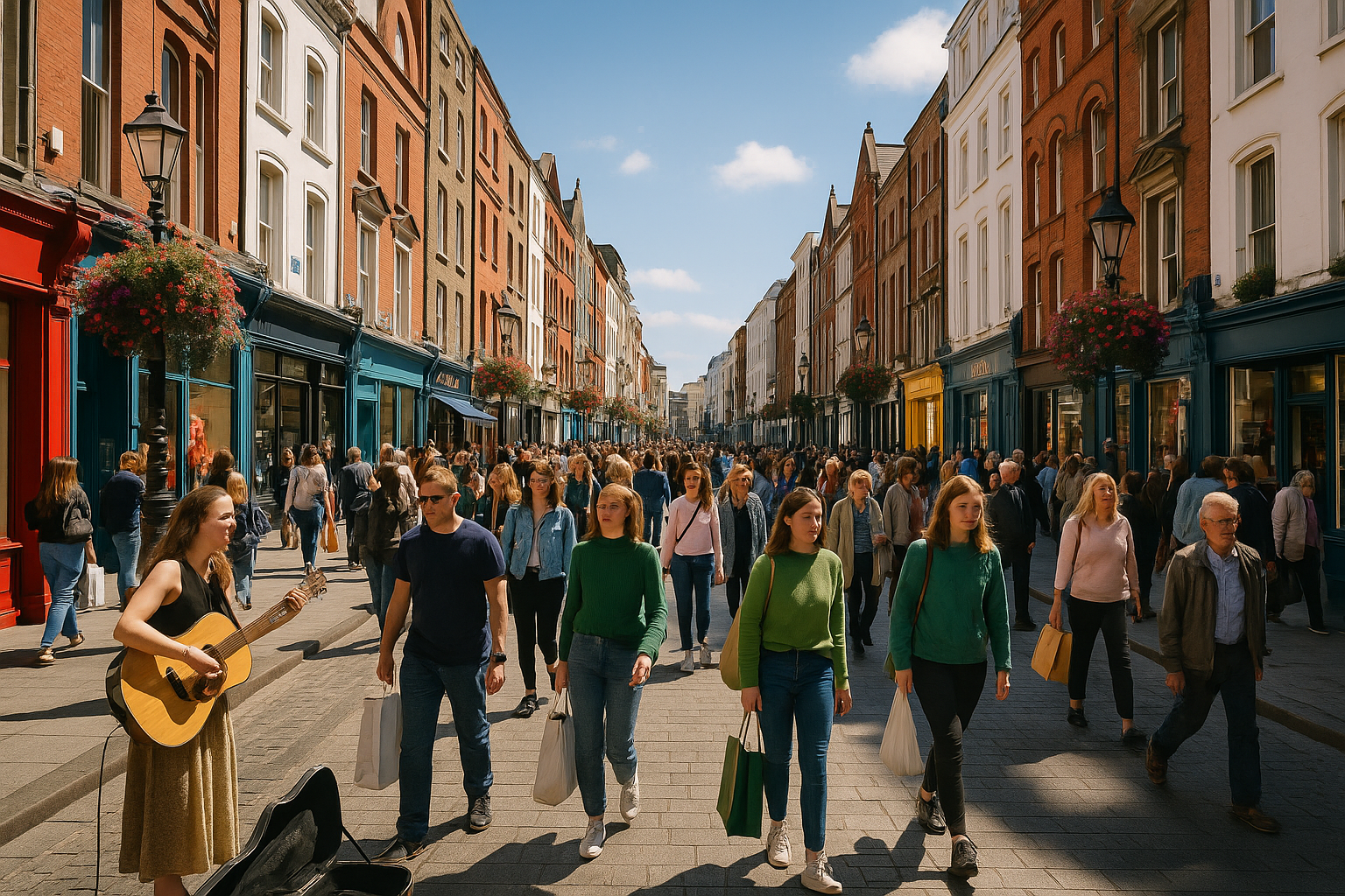 Grafton Street shopping district in Dublin